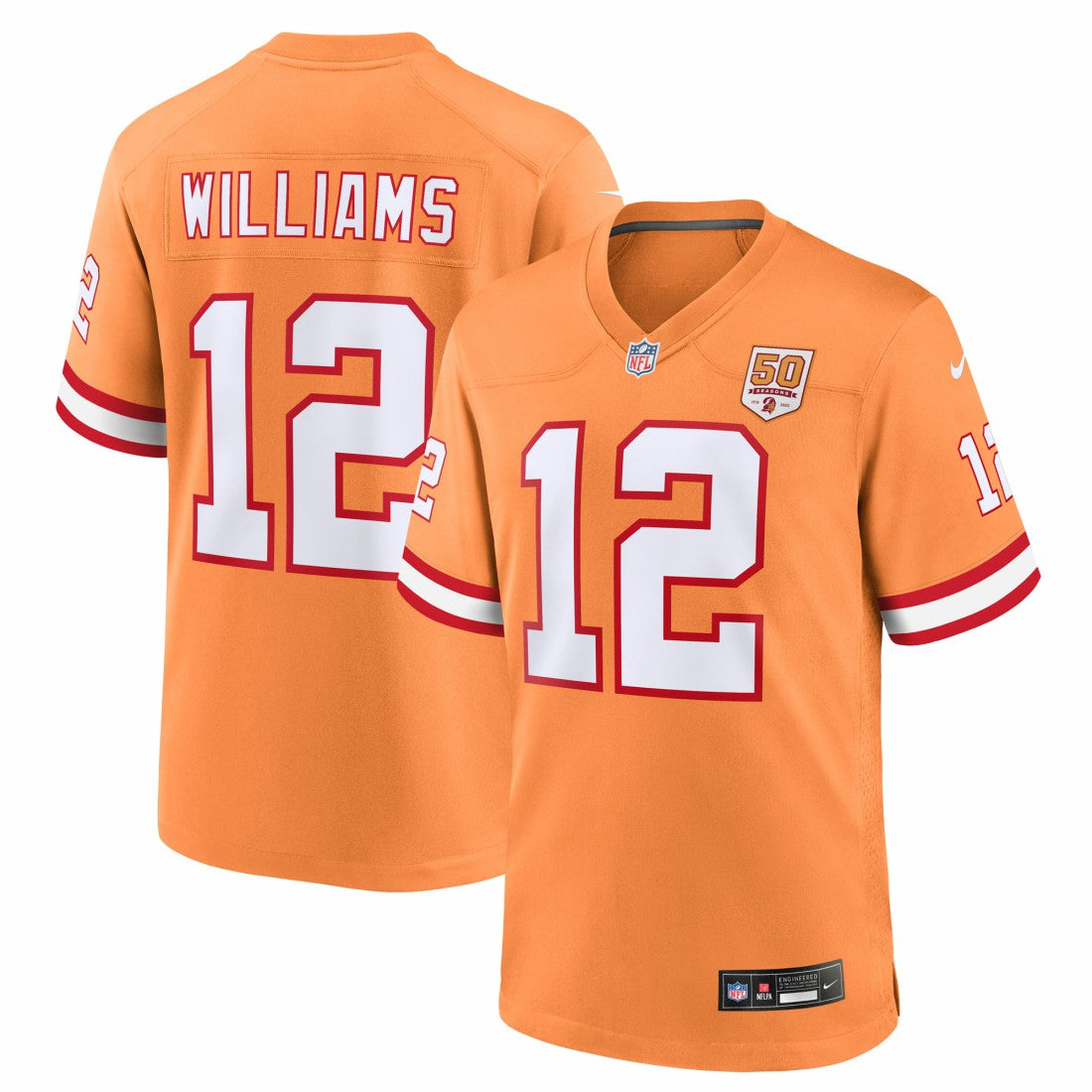 Nike Doug Williams Tampa Bay Buccaneers 50th Season Game Jersey Creamsicle