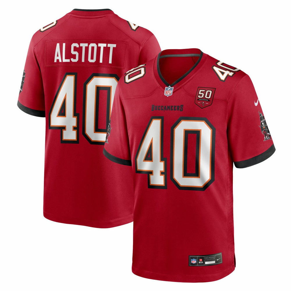 Nike Mike Alstott Tampa Bay Buccaneers 50th Season Team Game Jersey Red