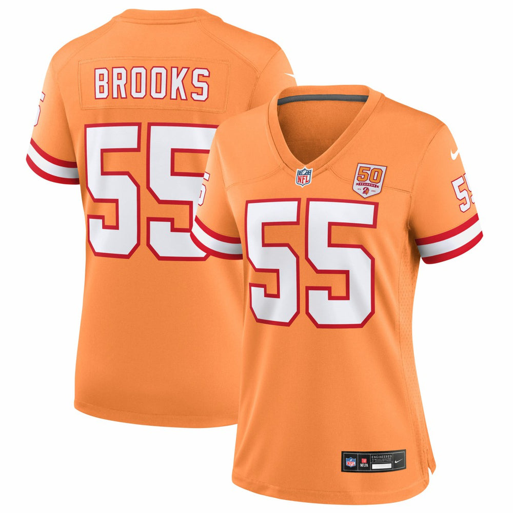 Nike Derrick Brooks Tampa Bay Buccaneers Women's 50th Season Game Jersey Creamsicle