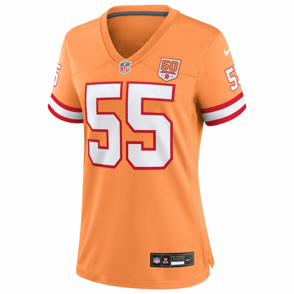 Nike Derrick Brooks Tampa Bay Buccaneers Women's 50th Season Game Jersey Creamsicle