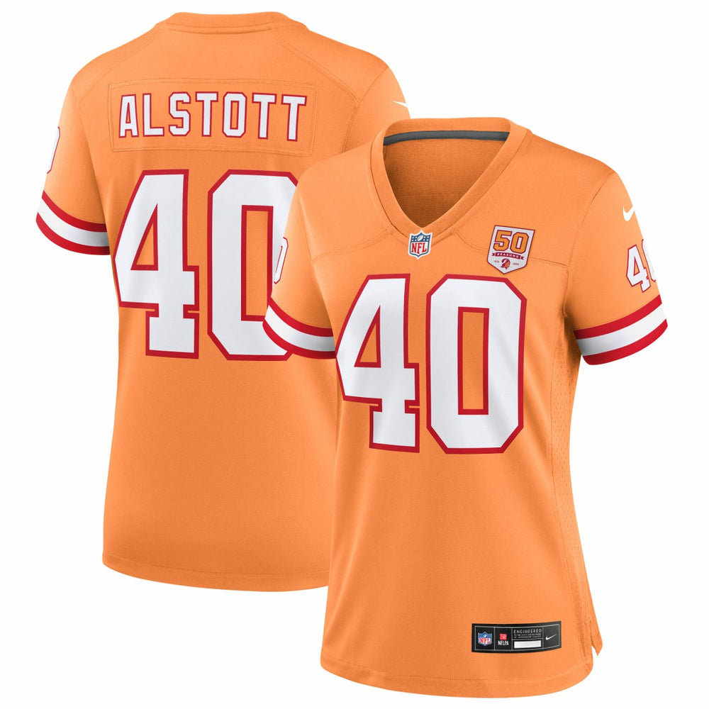 Nike Mike Alstott Tampa Bay Buccaneers Women's 50th Season Game Jersey Creamsicle