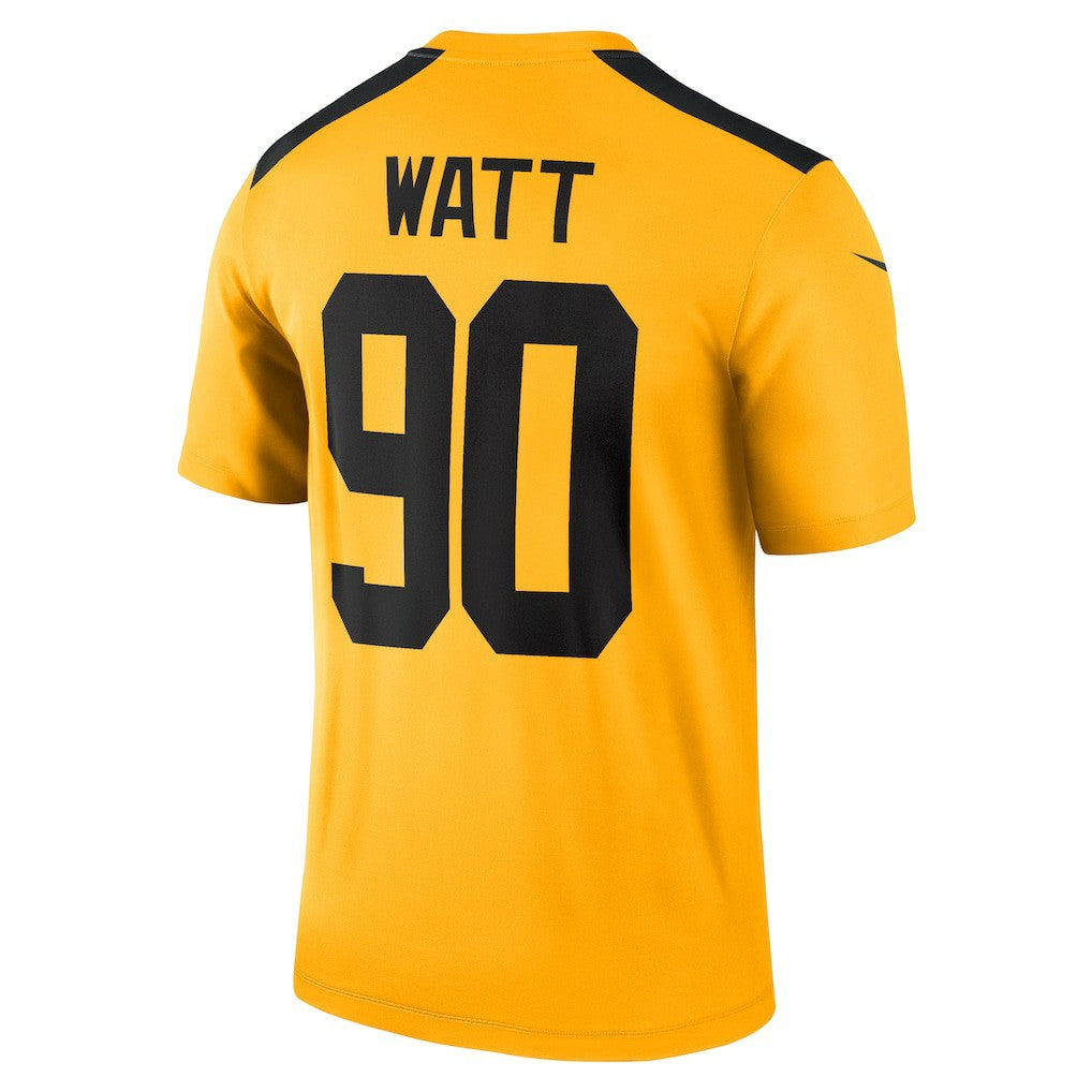 Nike T.J. Watt Pittsburgh Steelers Alternate 1933 Throwback Legend Player Performance Top Gold