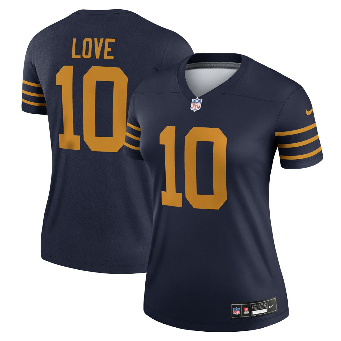 Nike Jordan Love Green Bay Packers Women's The 1923 Classic Legend Player Dri-FIT Top Navy