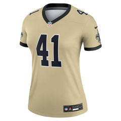 Nike Alvin Kamara New Orleans Saints Women's Gameday Golds Alternate Legend Player Performance Top Gold