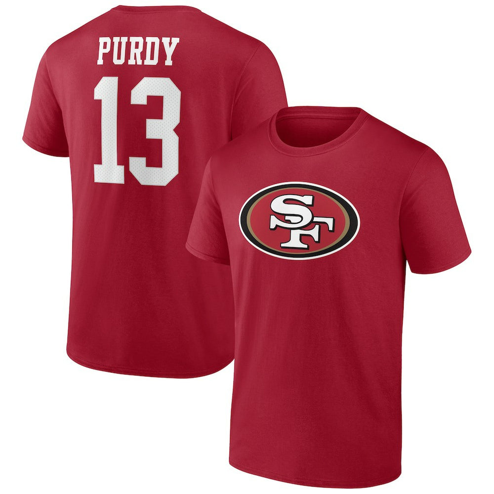 Brock Purdy San Francisco 49ers Player Icon T-Shirt Scarlet