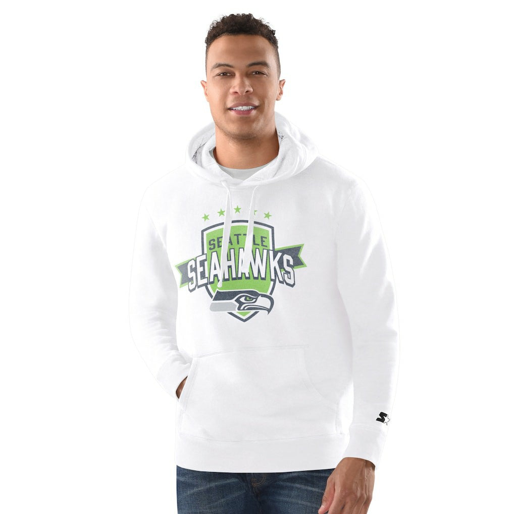 Seattle Seahawks Starter Vintage Pullover Hoodie White