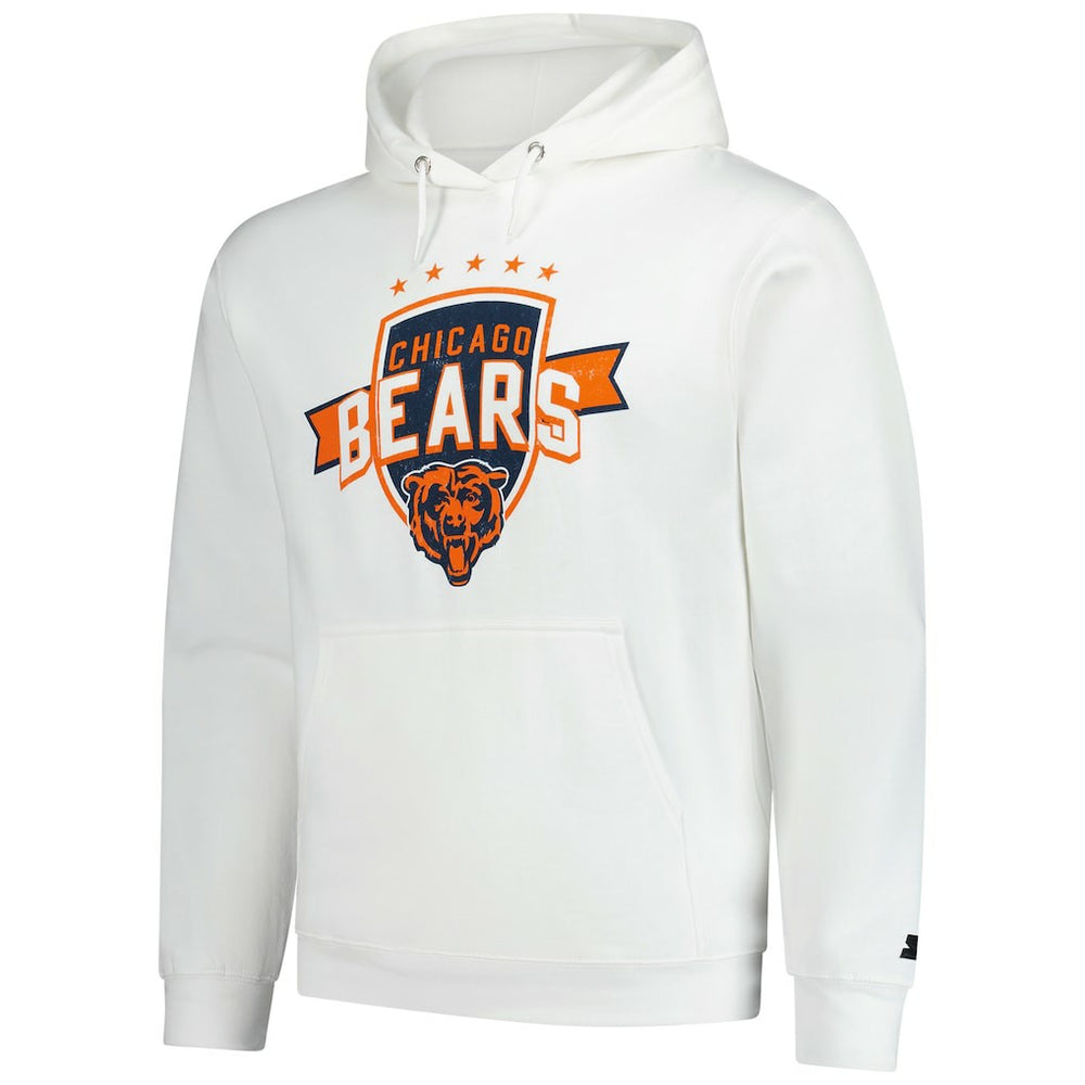 Chicago Bears Starter Vintage Pullover Hoodie White