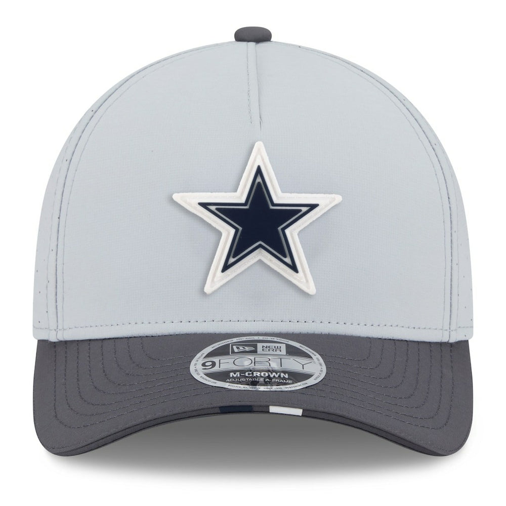 Dallas Cowboys New Era 2025 NFL Training Camp A-Frame 9FORTY Adjustable Hat Gray/Graphite
