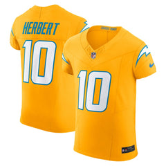 Nike Justin Herbert Los Angeles Chargers Alternate Charger Power Vapor F.U.S.E. Elite Jersey Gold