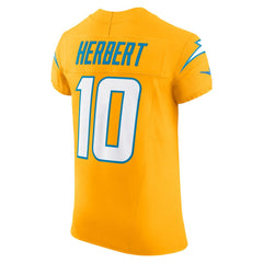 Nike Justin Herbert Los Angeles Chargers Alternate Charger Power Vapor F.U.S.E. Elite Jersey Gold