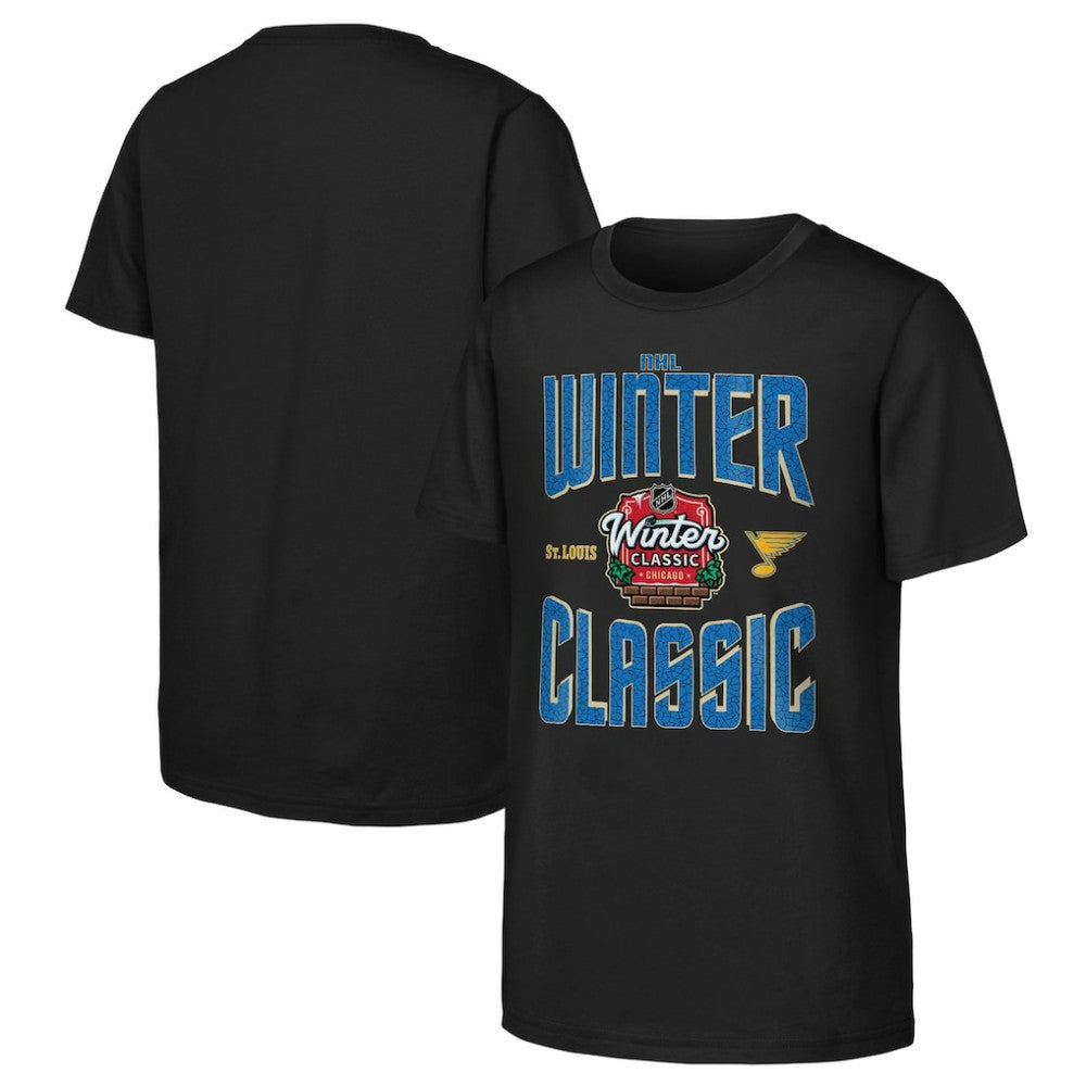 St. Louis Blues Youth 2025 NHL Winter Classic Game Day T-Shirt - Black - NHL 202525306