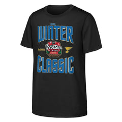 St. Louis Blues Youth 2025 NHL Winter Classic Game Day T-Shirt - Black - NHL 202525306