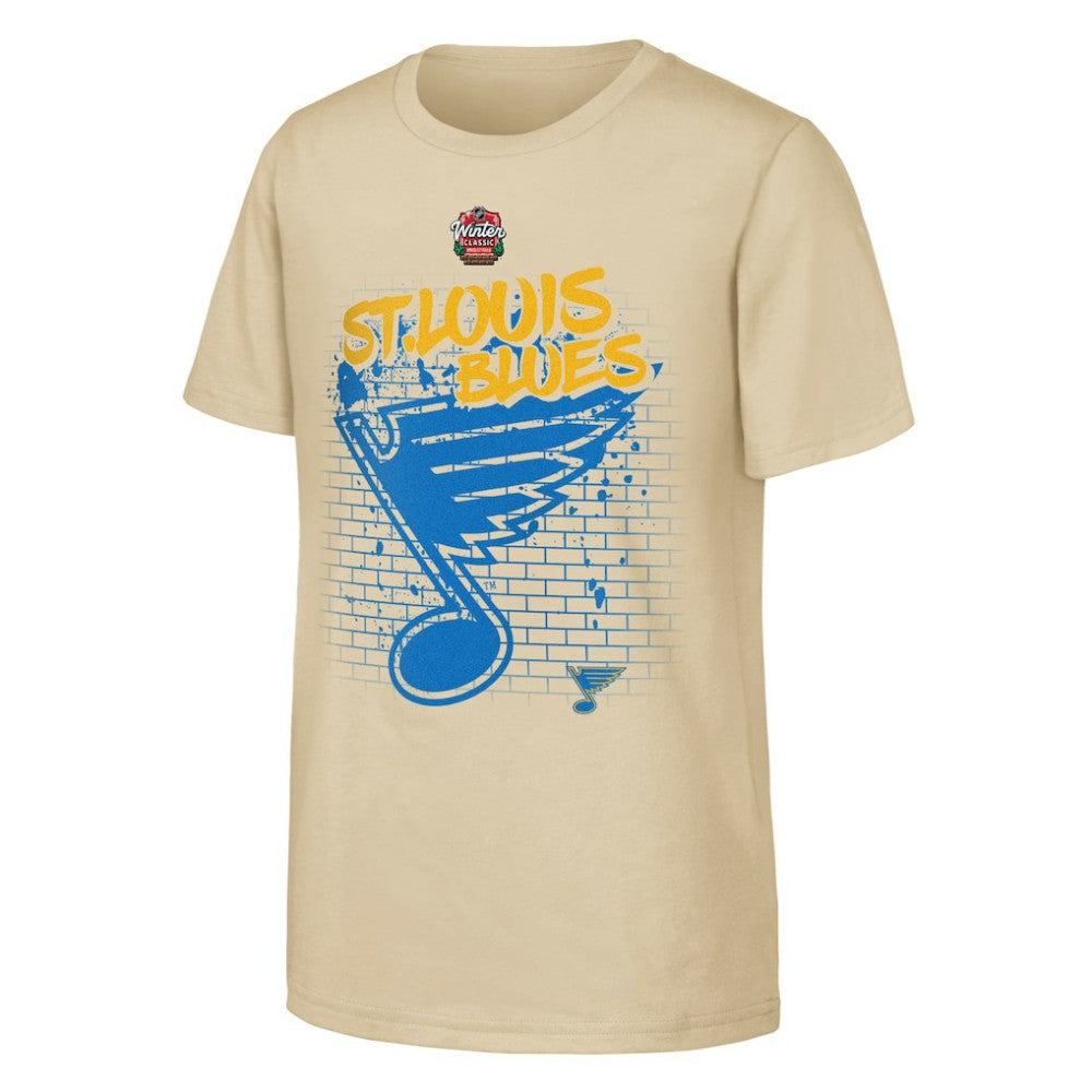 St. Louis Blues Youth 2025 NHL Winter Classic Street Art T-Shirt - Tan - NHL 202525308