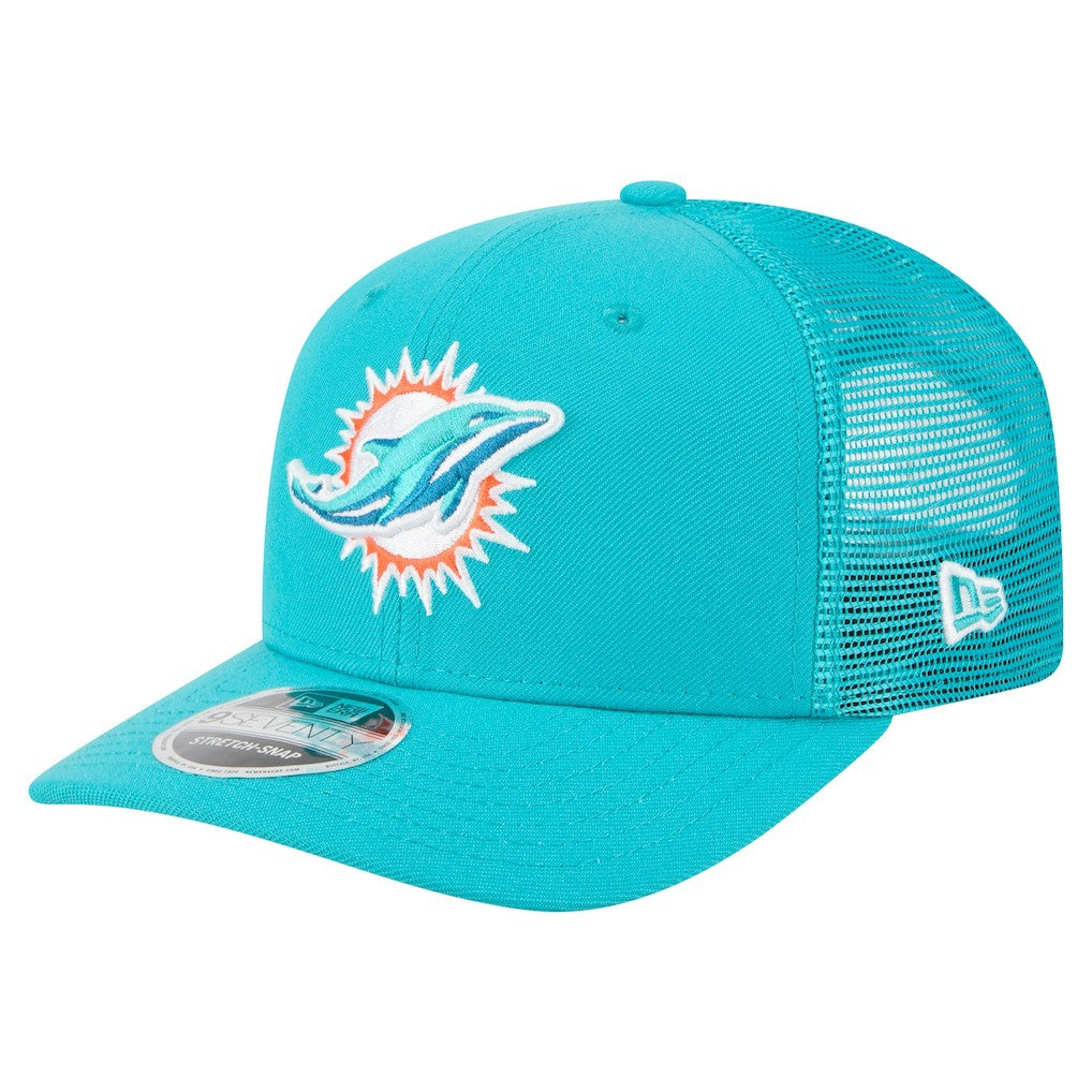 Miami Dolphins New Era Team Collection 9SEVENTY Stretch-Snap Adjustable Hat Aqua