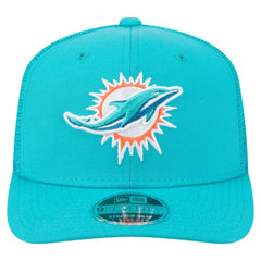 Miami Dolphins New Era Team Collection 9SEVENTY Stretch-Snap Adjustable Hat Aqua