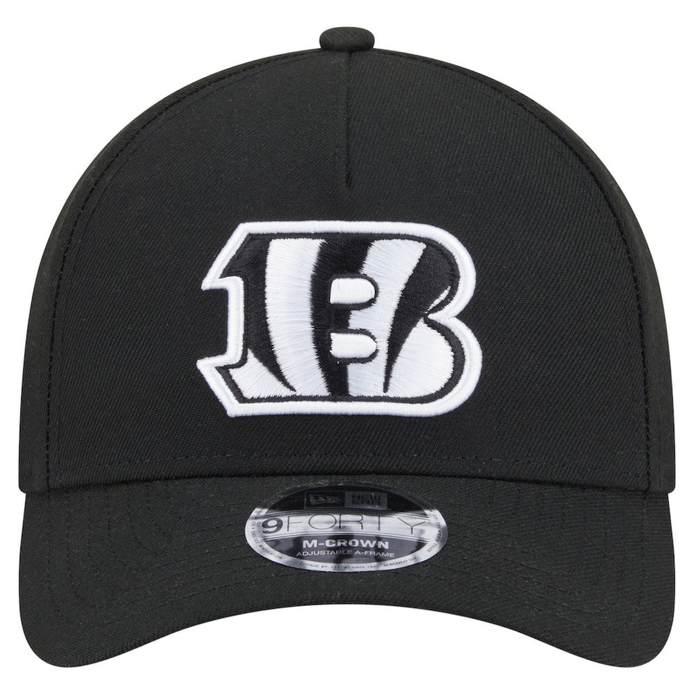 Cincinnati Bengals New Era Team Collection 9FORTY M-Crown A-Frame Adjustable Hat Black