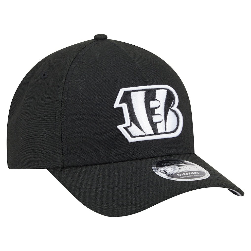 Cincinnati Bengals New Era Team Collection 9FORTY M-Crown A-Frame Adjustable Hat Black