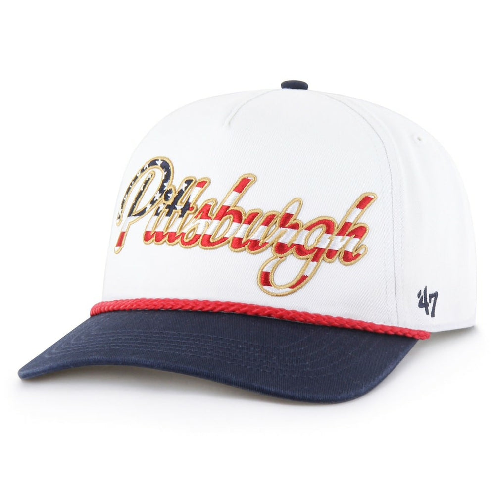 47 brand Pittsburgh Steelers '47 Patriotic Overhand Hitch Adjustable Hat White