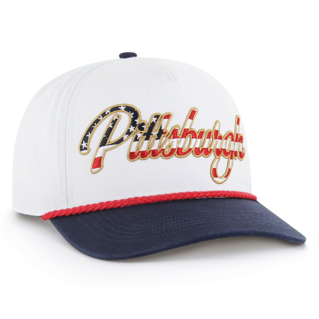 47 brand Pittsburgh Steelers '47 Patriotic Overhand Hitch Adjustable Hat White