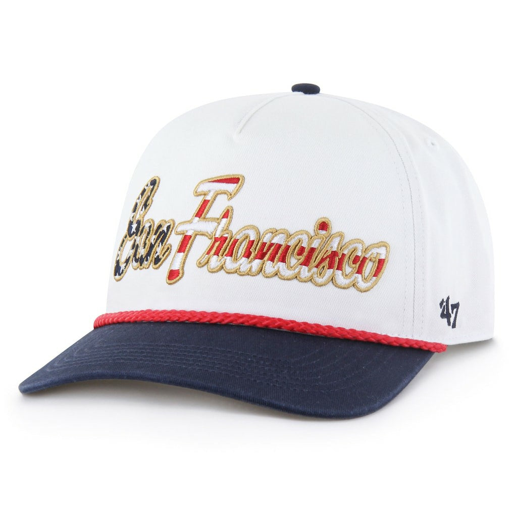 47 brand San Francisco 49ers '47 Patriotic Overhand Hitch Adjustable Hat White