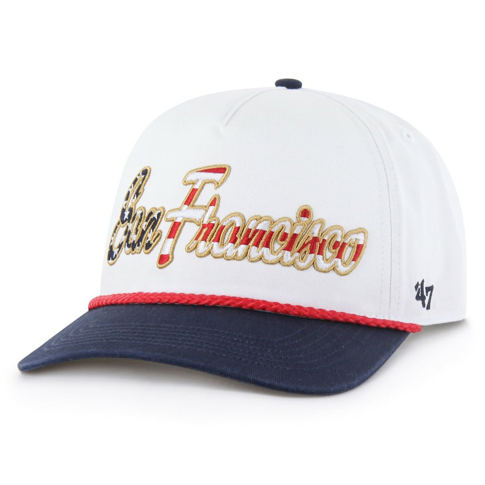 47 brand San Francisco 49ers '47 Patriotic Overhand Hitch Adjustable Hat White
