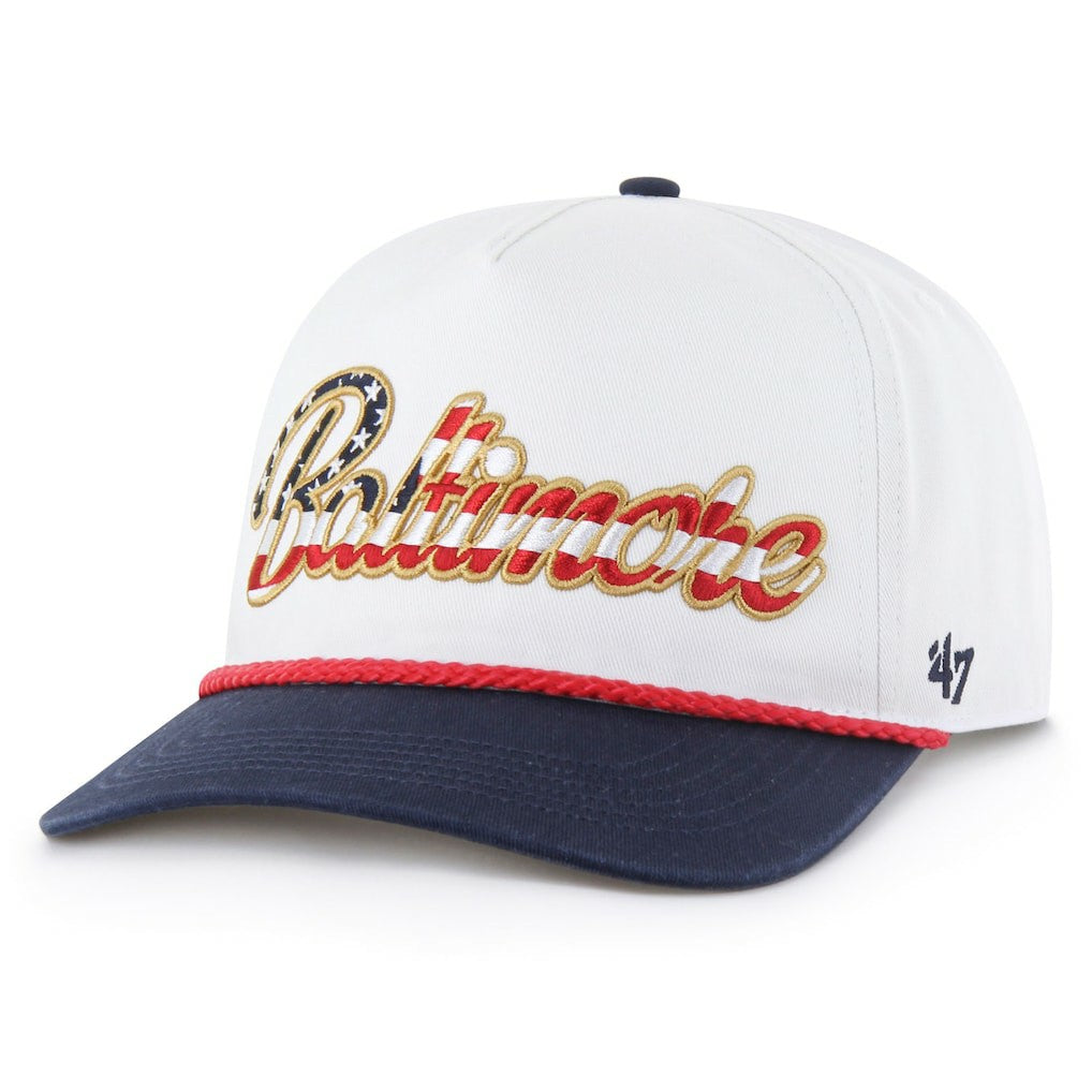 47 brand Baltimore Ravens '47 Patriotic Overhand Hitch Adjustable Hat White