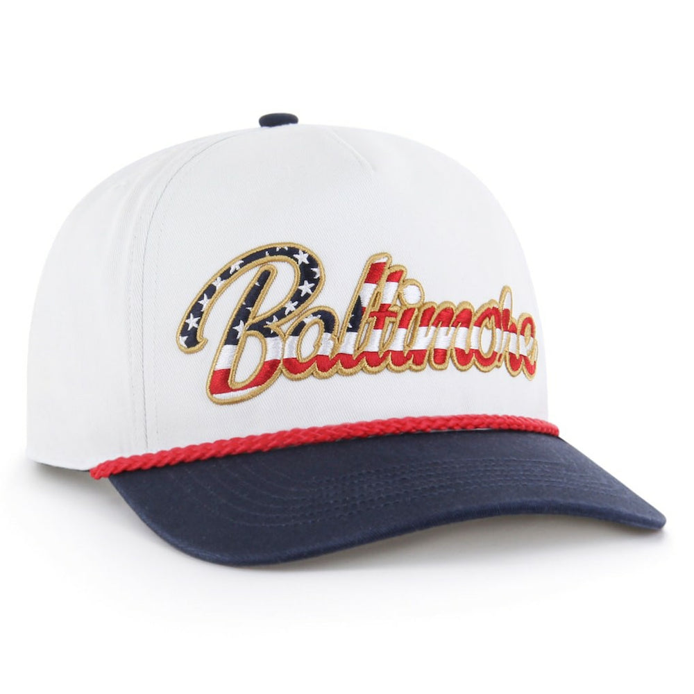 47 brand Baltimore Ravens '47 Patriotic Overhand Hitch Adjustable Hat White