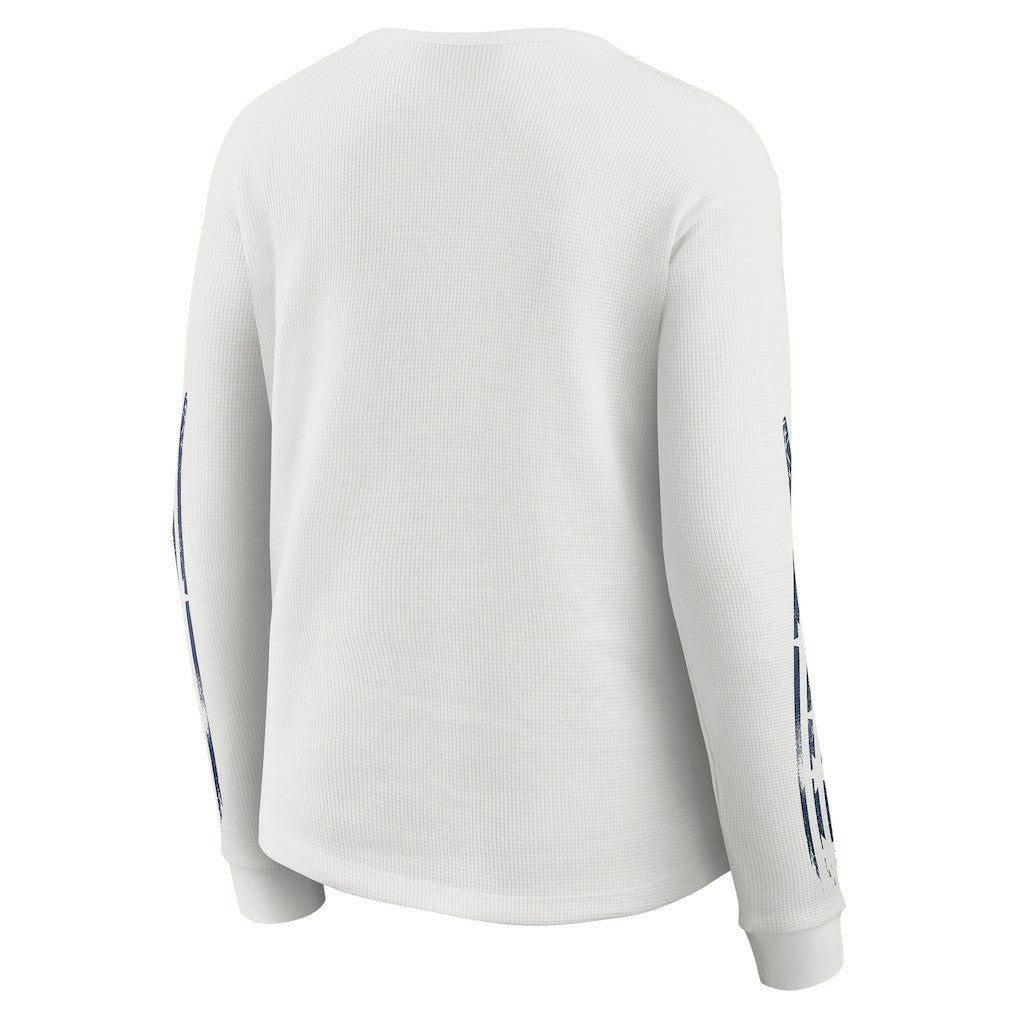 Dallas Cowboys WEAR by Erin Andrews Women's Graphic Waffle Long-Sleeve T-Shirt White