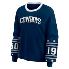 Dallas Cowboys WEAR by Erin Andrews Women's Sport Long-Sleeve T-Shirt Navy