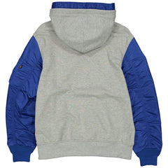 Chicago Cubs New Era x Alpha Industries Full-Zip Hoodie Jacket - Heather Gray/Royal - New Era on Sale