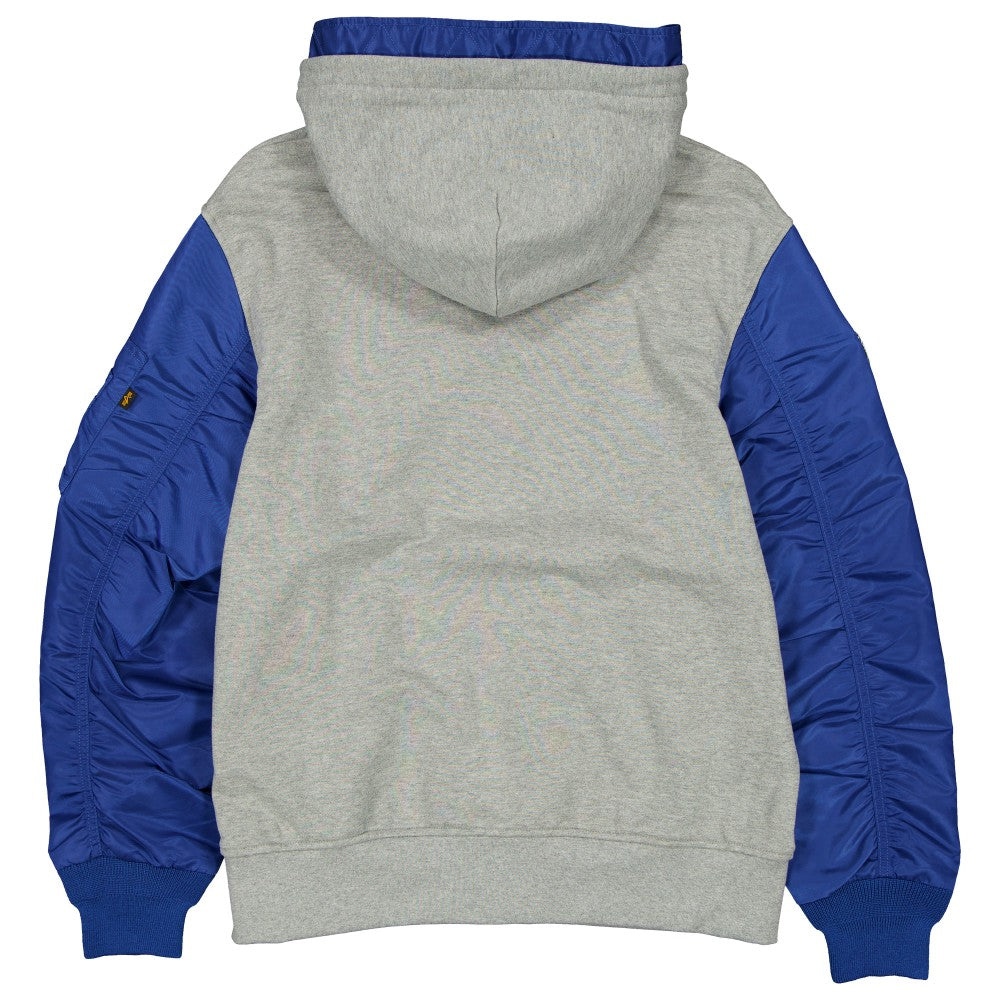 New York Mets New Era x Alpha Industries Full-Zip Hoodie Jacket - Heather Gray/Royal - New Era on Sale