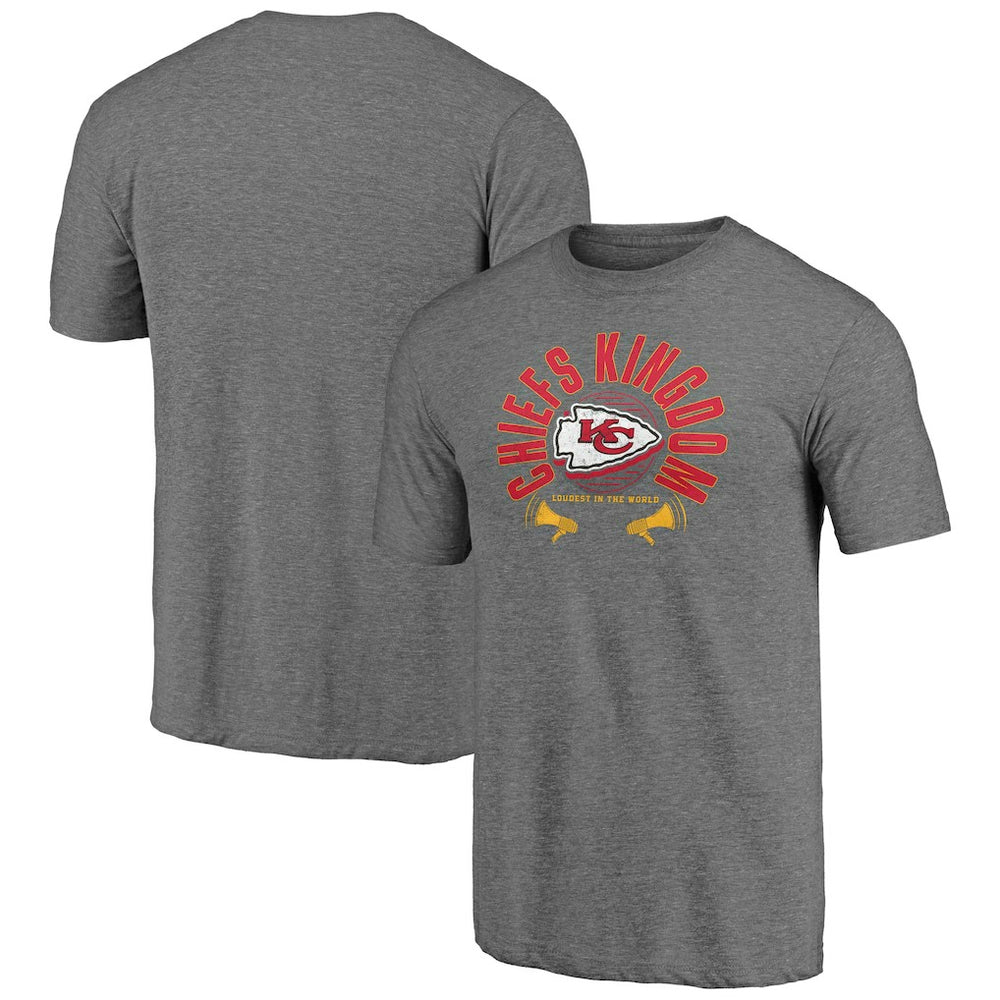 Kansas City Chiefs Hot Route Tri-Blend T-Shirt Heather Gray