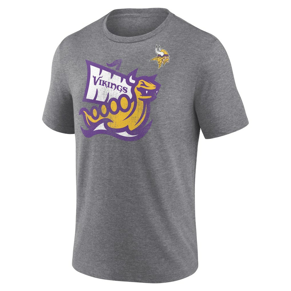 Minnesota Vikings Hot Route Tri-Blend T-Shirt Heather Gray