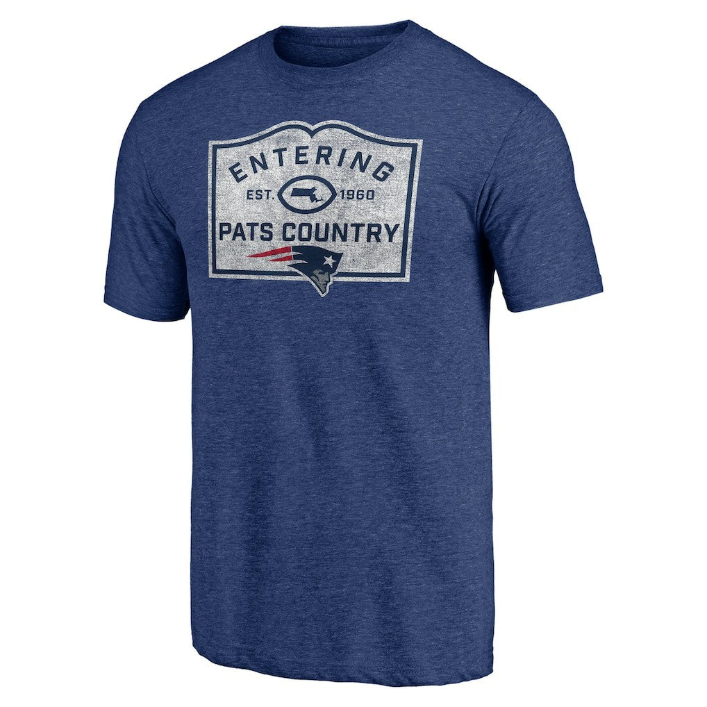 New England Patriots Hot Route Tri-Blend T-Shirt Navy