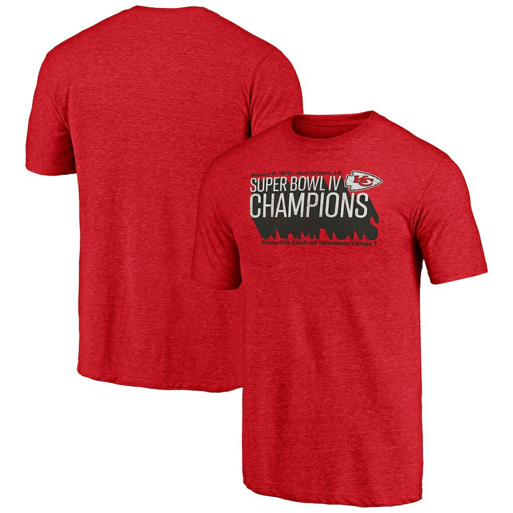 Kansas City Chiefs Vintage Tri-Blend T-Shirt Red