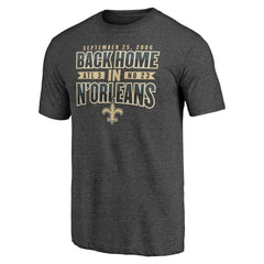 New Orleans Saints Vintage Tri-Blend T-Shirt Charcoal