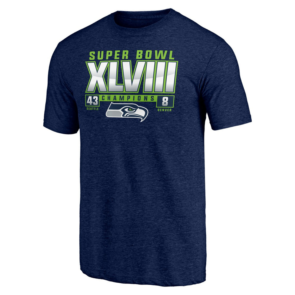 Seattle Seahawks Vintage Tri-Blend T-Shirt College Navy