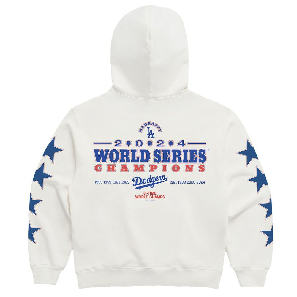 Los Angeles Dodgers Madhappy 2024 World Series Champions Star Pullover Hoodie - White - MLB Sale