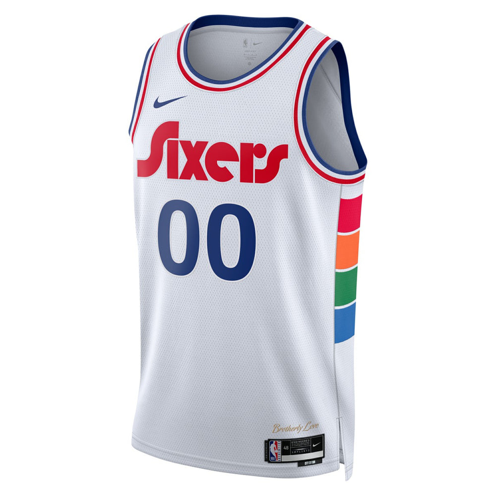 Philadelphia 76ers Unisex 2024/25 Custom Swingman Jersey City Edition White | Nike for sale