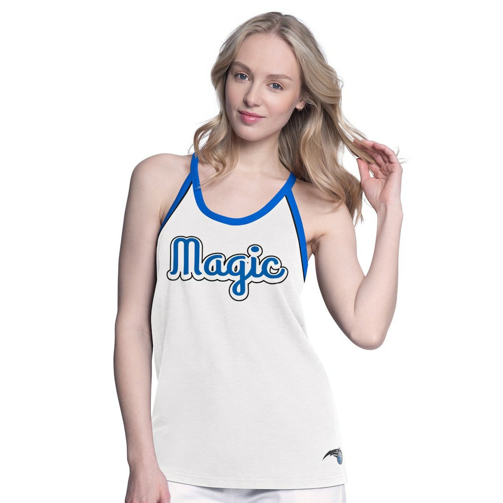 Orlando Magic G-III 4Her by Carl Banks Women's Curveball Racerback Scoop Neck Slub Tank Top White