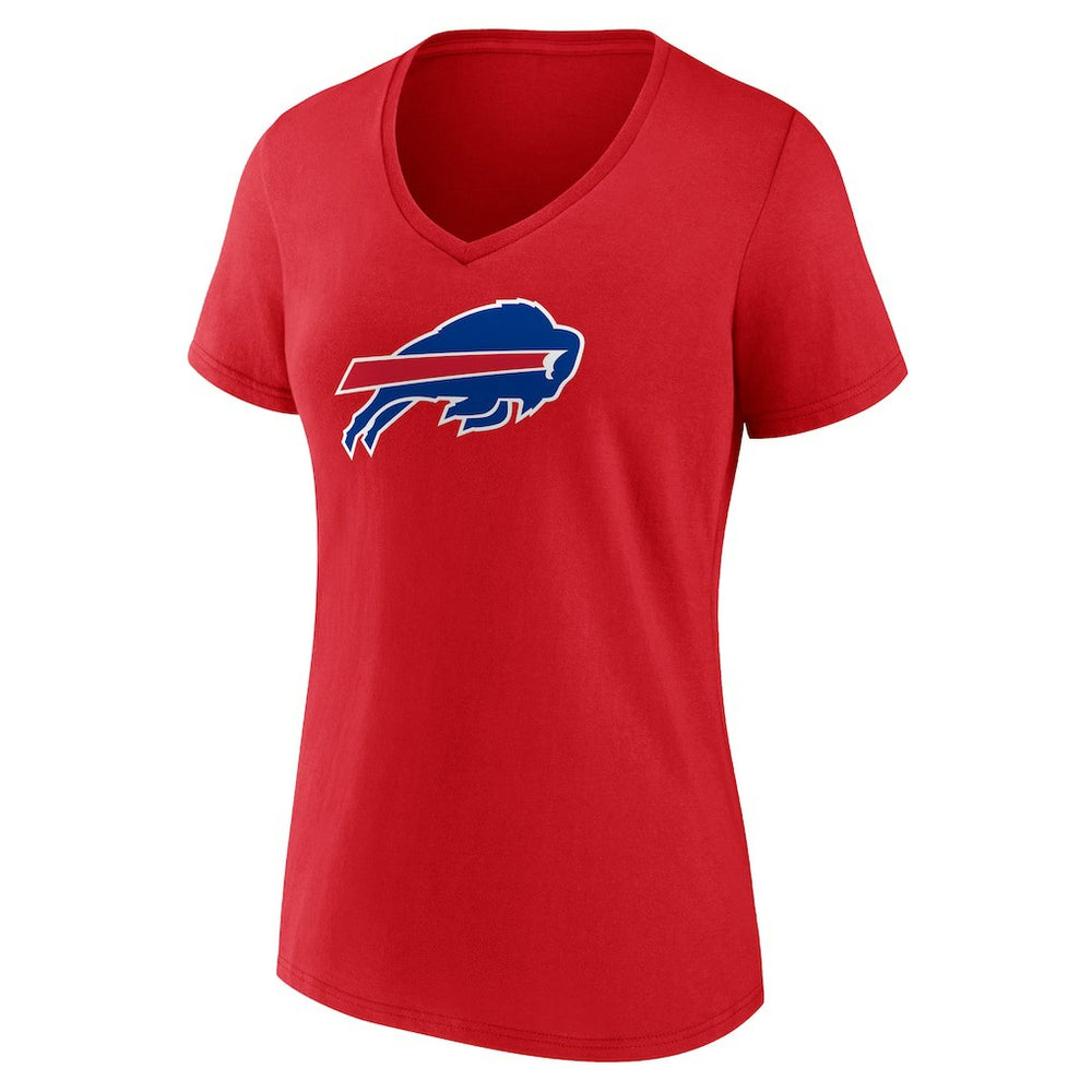 Buffalo Bills Women's Primary Logo V-Neck T-Shirt Red
