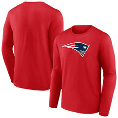 New England Patriots Primary Logo Long Sleeve T-Shirt Red