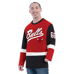 Chicago Bulls G-III Sports by Carl Banks Adaptive Rugby Long Sleeve Top Red