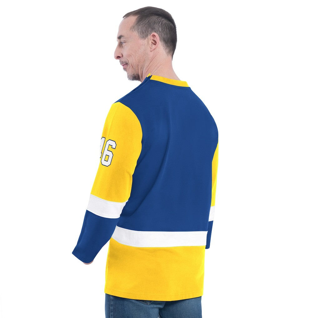 Golden State Warriors G-III Sports by Carl Banks Adaptive Rugby Long Sleeve Top Royal