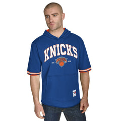 New York Knicks Tommy Jeans Paul French Terry Short Sleeve Pullover Hoodie Blue