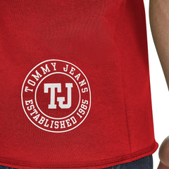 Chicago Bulls Tommy Jeans Paul French Terry Short Sleeve Pullover Hoodie Red
