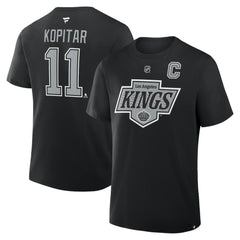 Anze Kopitar Los Angeles Kings Fanatics Authentic Stack Name & Number T-Shirt - Black - NHL 202532967
