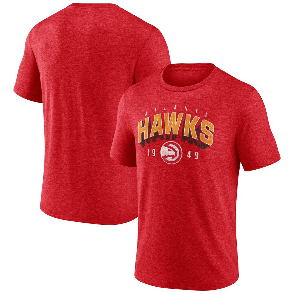 Atlanta Hawks Backboard Tri-Blend T-Shirt Red