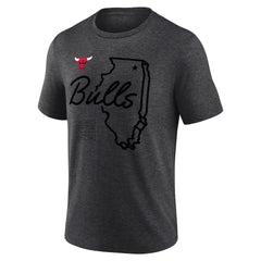 Chicago Bulls Announcer Tri-Blend T-Shirt Charcoal