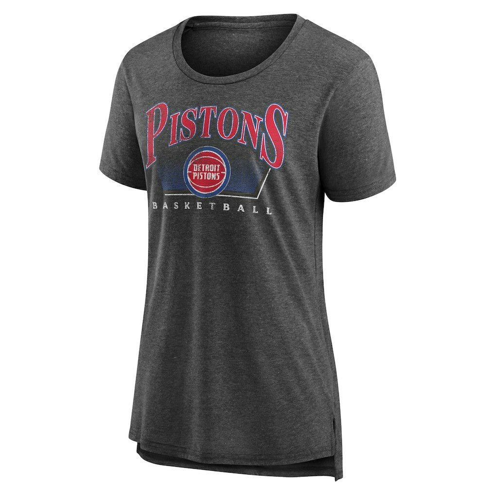 Detroit Pistons Women's Selection Tri-Blend T-Shirt Gray